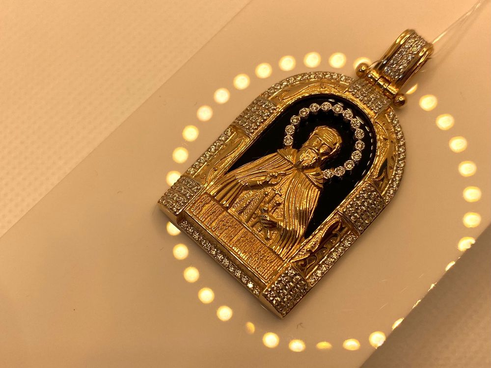 ПОДВЕСКА ИКОНА с камнями (Au 585)