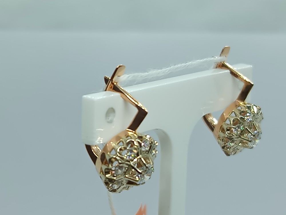 СКМИ585 СЕРЬГИ С КАМНЯМИ (Au 585)