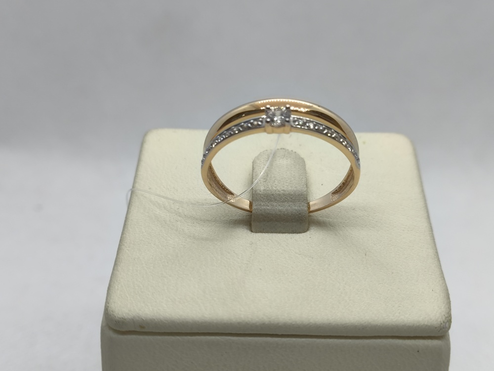 КОЛЬЦО С КАМНЯМИ (Au 585)