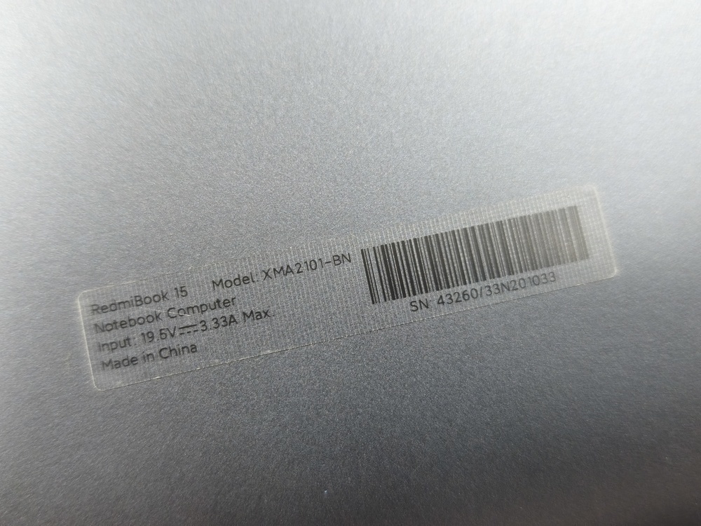 Ноутбук Xiaomi RedmiBook 15; I3-1115G4, Intel UHD Graphics, 8 Гб, 256 Гб, Нет