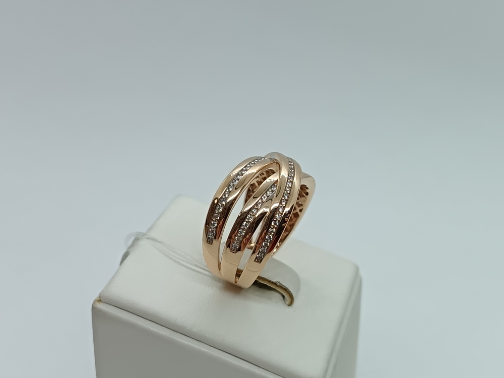 КОЛЬЦО С КАМНЯМИ (Au 585)