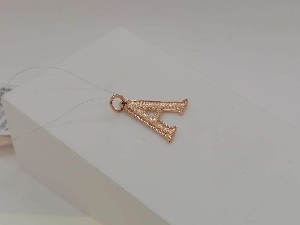 ПОДВЕСКА БУКВА А с камнями (Au 585)