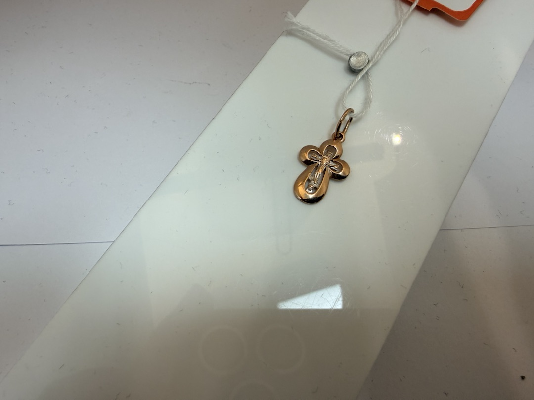 ПОДКБК585 ПОДВЕСКА КРЕСТ БЕЗ КАМНЯ (Au 585)