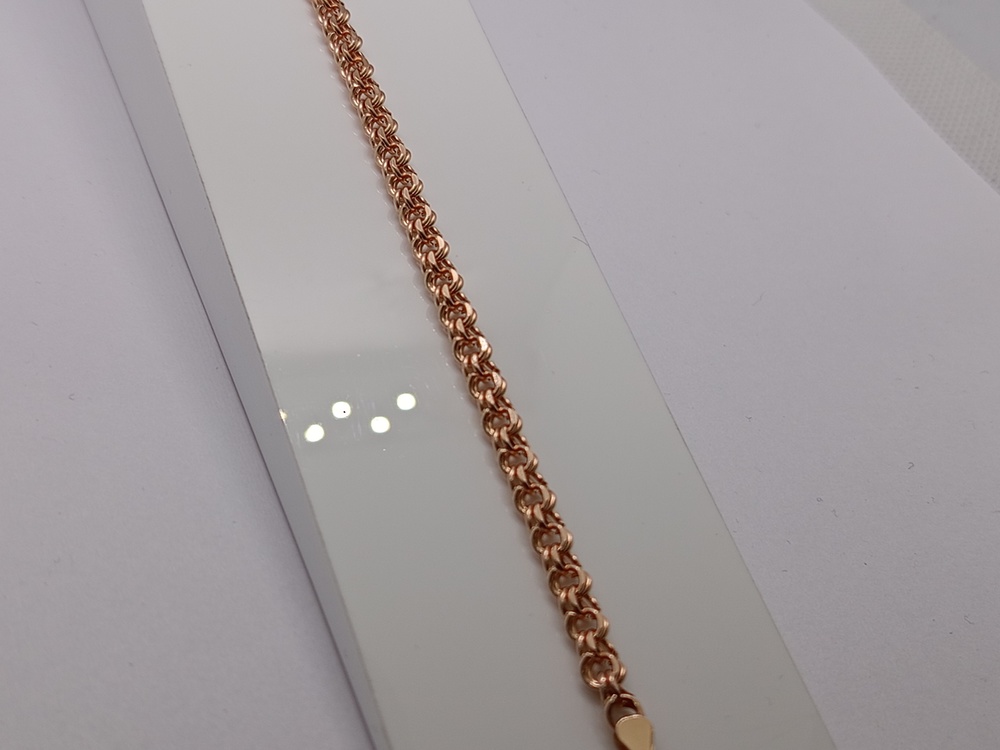 БРАСЛЕТ ПУСТОТЕЛЫЙ Бисмарк (Au 585)