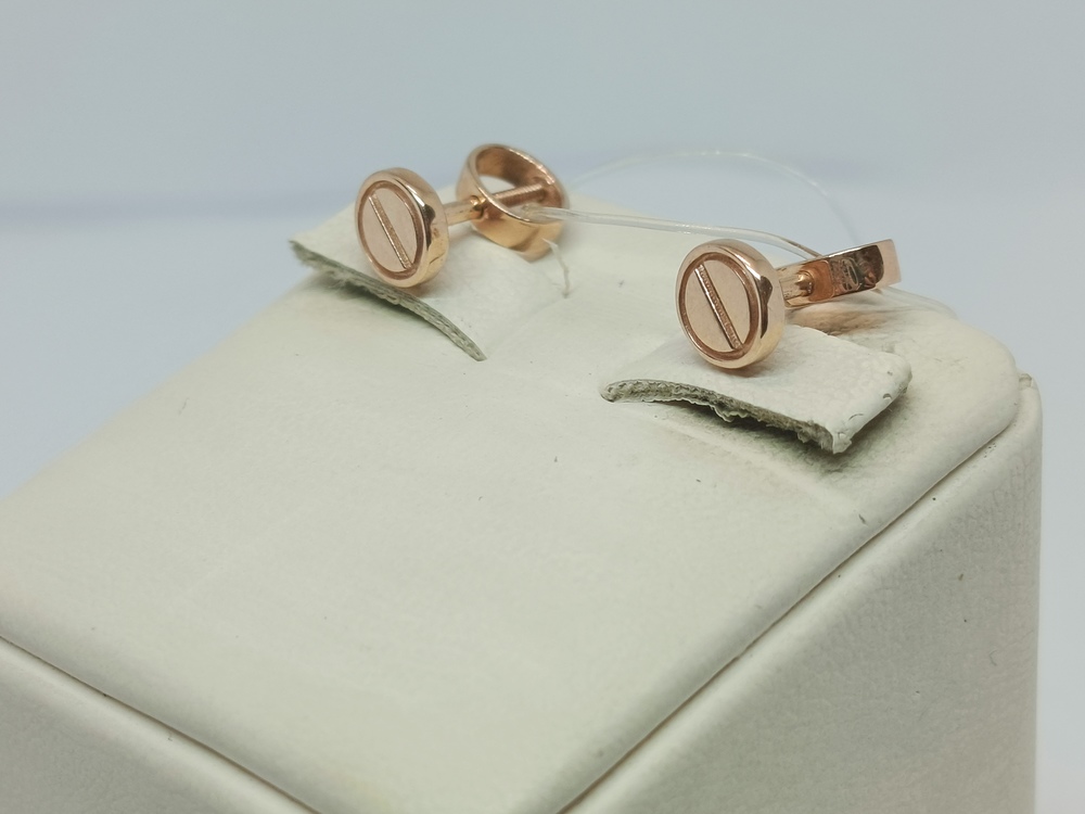 СЕРЬГИ ПУСЕТЫ без камня (Au 585)