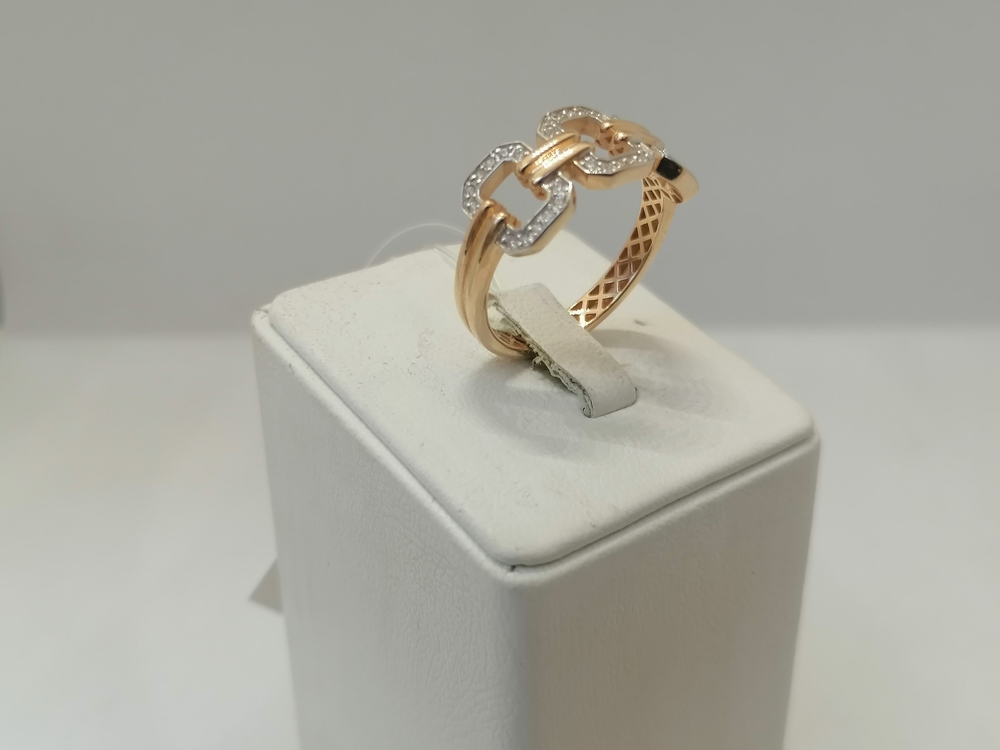 КОЛЬЦО С КАМНЯМИ (Au 585)