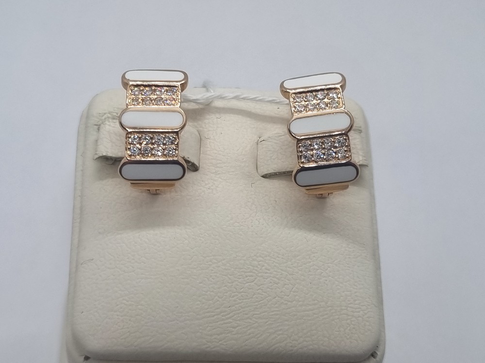 СКМИ585 СЕРЬГИ С КАМНЯМИ (Au 585)