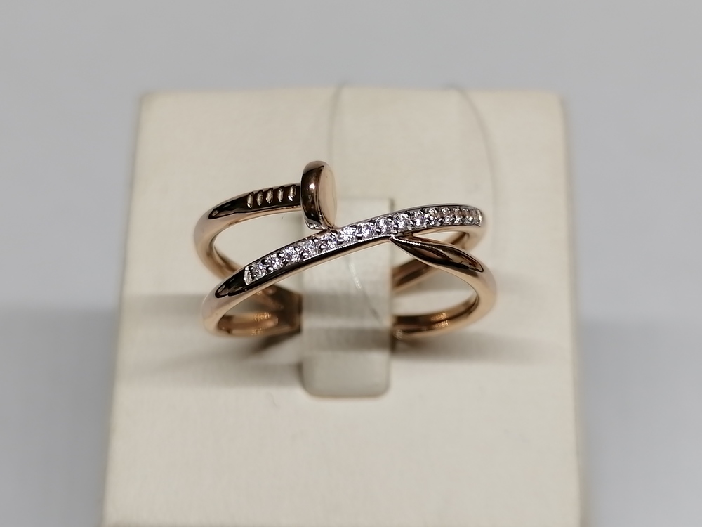 КОЛЬЦО С КАМНЯМИ (Au 585)