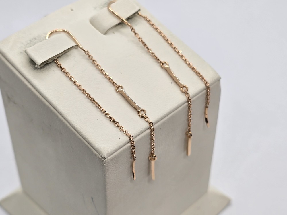 СЕРЬГИ ПРОДЕВКИ с камнями (Au 585)