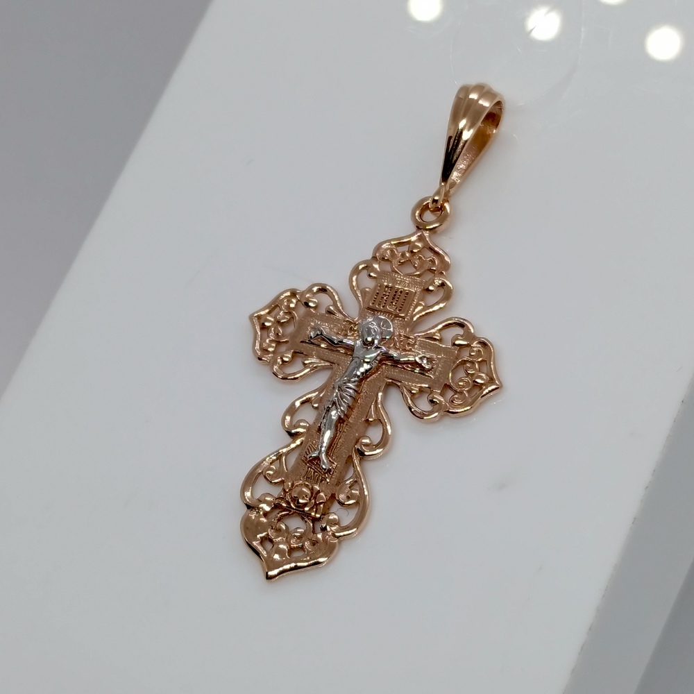 ПОДВЕСКА КРЕСТ без камня (Au 585)