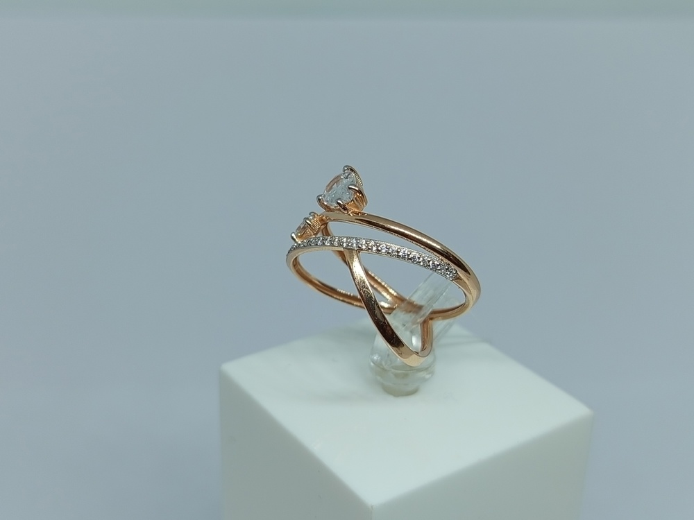 КОЛЬЦО С КАМНЯМИ (Au 585)