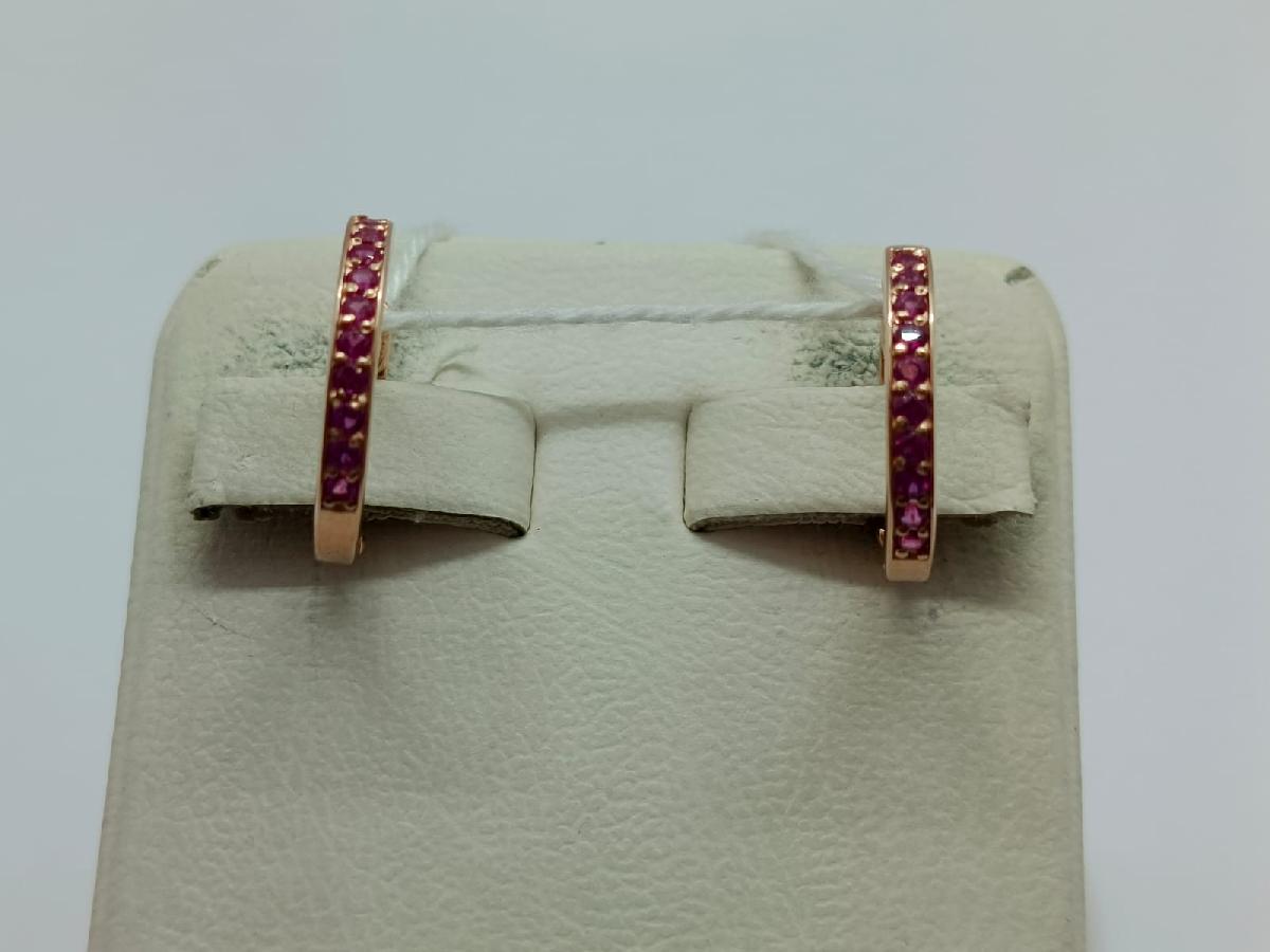 СКМИ585 СЕРЬГИ С КАМНЯМИ (Au 585)