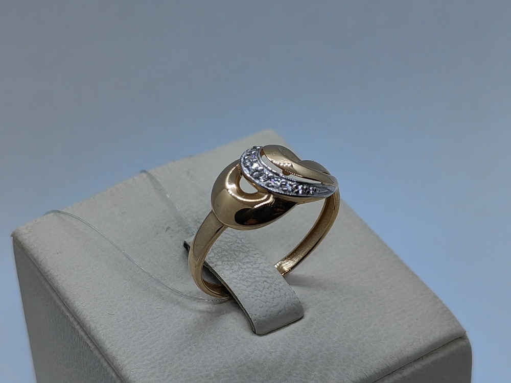 КОЛЬЦО С КАМНЯМИ (Au 585)