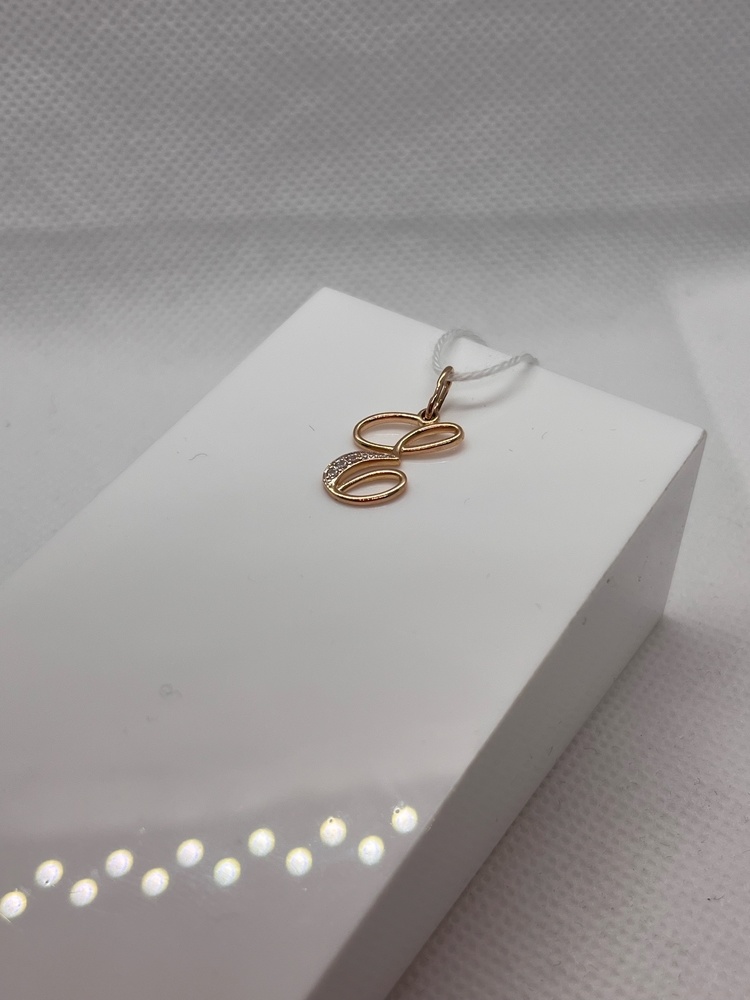 ПОДВЕСКА БУКВА Е Au 585