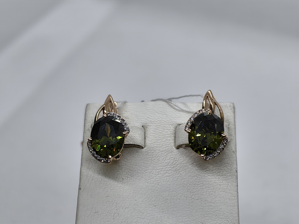 СКМИ585 СЕРЬГИ С КАМНЯМИ (Au 585)