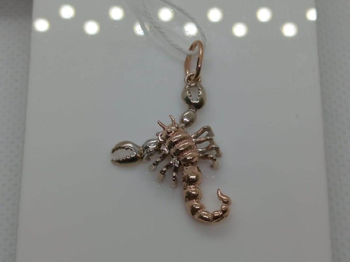 ПОДВЕСКА ЗНАК ЗОДИАКА СКОРПИОН Au 585