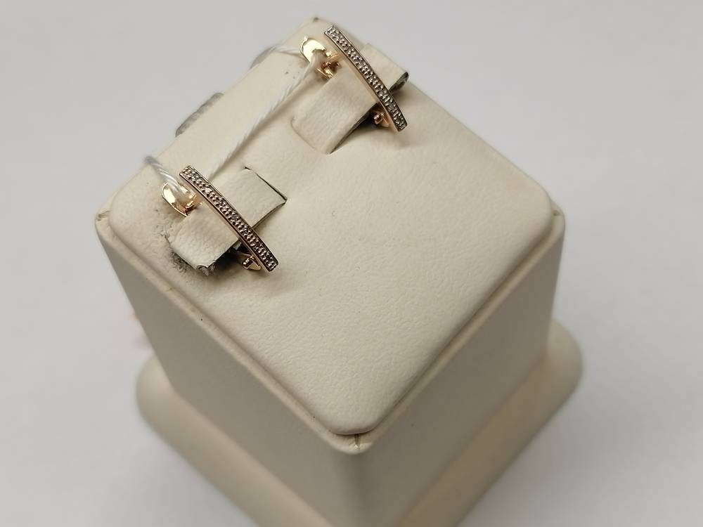 СКМИ585 СЕРЬГИ С КАМНЯМИ (Au 585)