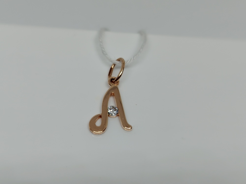 ПОДВЕСКА БУКВА А Au 585