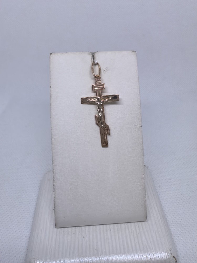 ПОДКБК585 ПОДВЕСКА КРЕСТ БЕЗ КАМНЯ (Au 585)