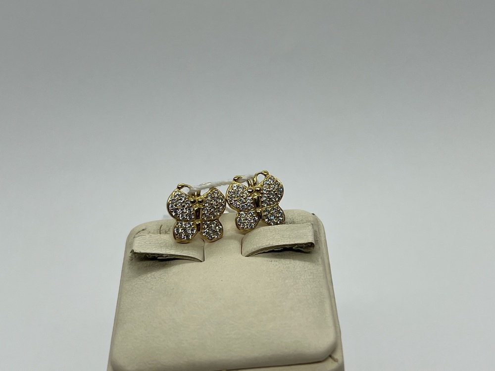 СКМИ585 СЕРЬГИ С КАМНЯМИ (Au 585)