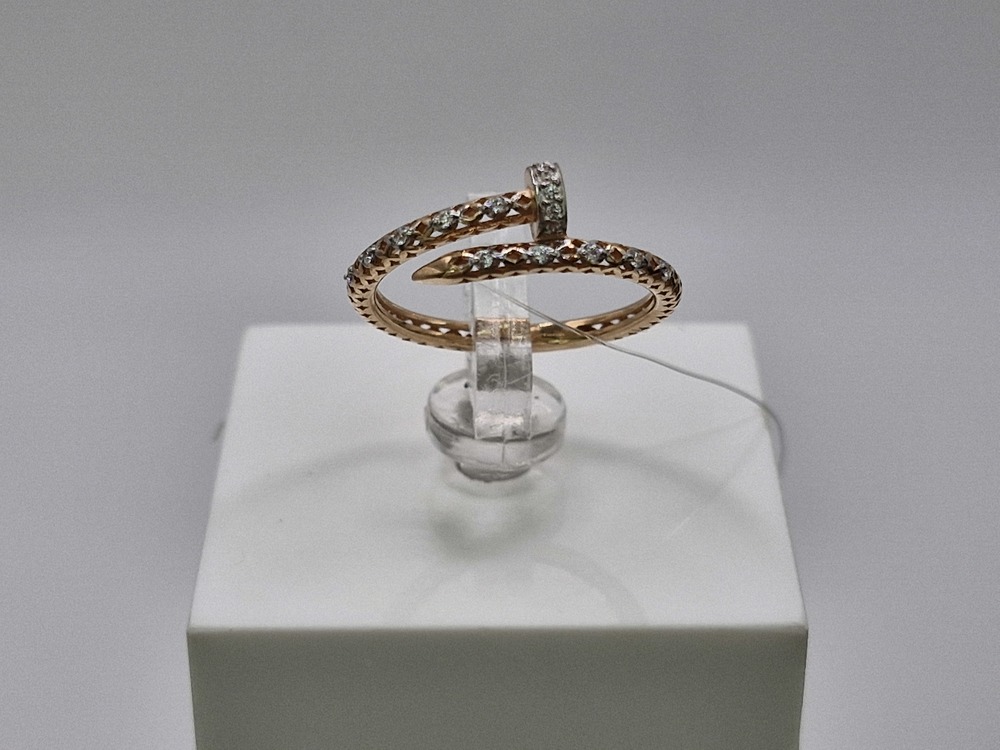 КОЛЬЦО С КАМНЯМИ (Au 585)