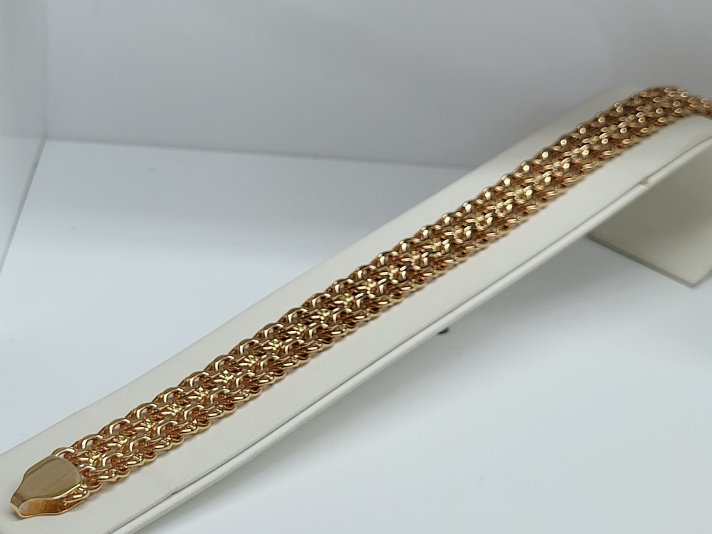 БЛБ585 БРАСЛЕТ ПОЛНОВЕСНЫЙ Бисмарк (Au 585)