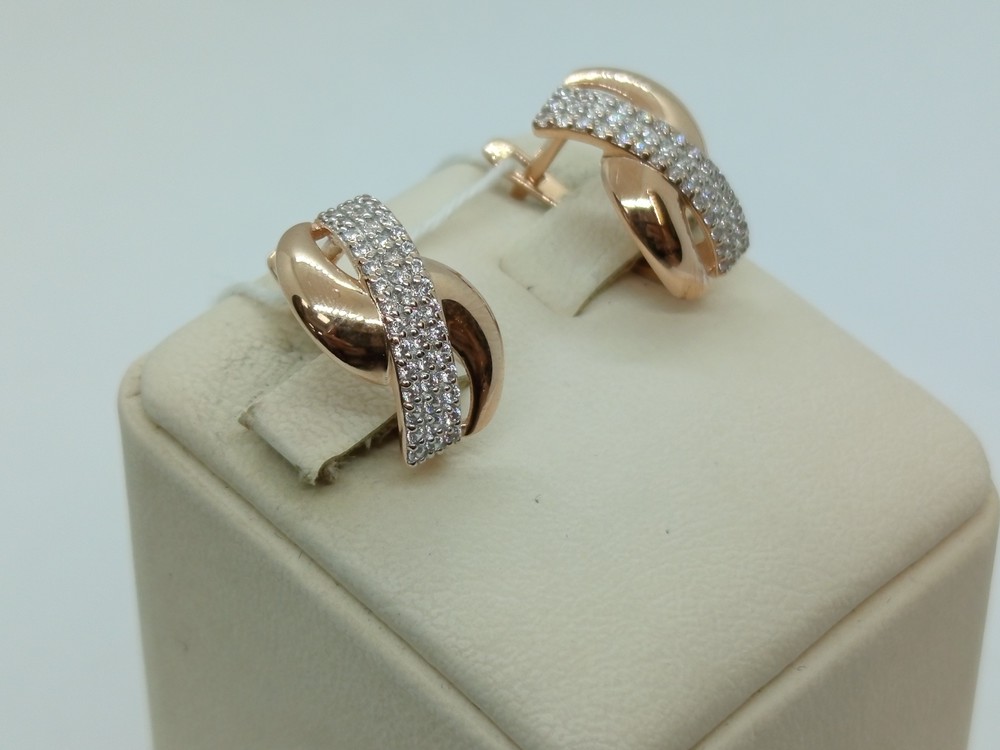 СКМИ585 СЕРЬГИ С КАМНЯМИ (Au 585)