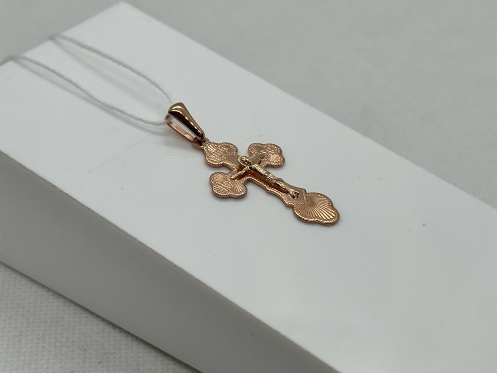 ПОДКБК375 ПОДВЕСКА КРЕСТ БЕЗ КАМНЯ (Au 375)