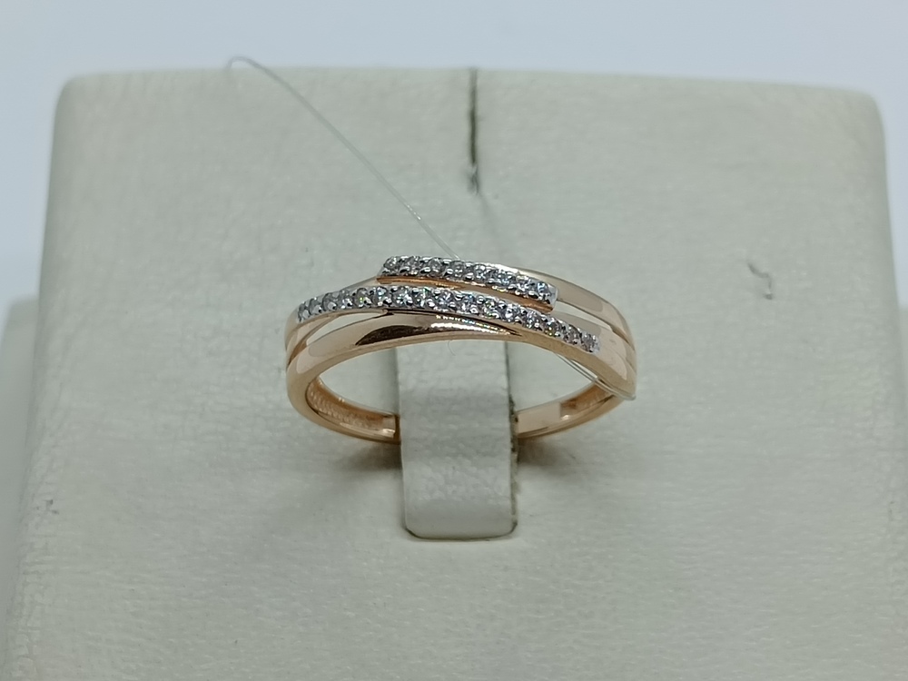 КОЛЬЦО С КАМНЯМИ (Au 585)