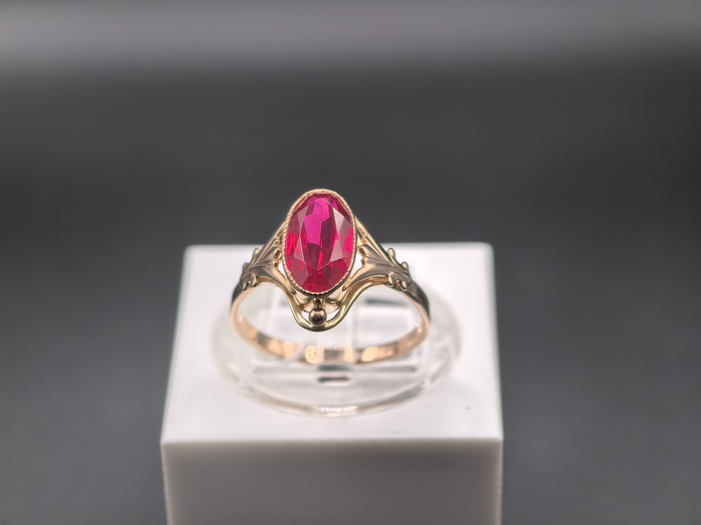 КОЛКМ583 КОЛЬЦО С КАМНЕМ (Au 583)