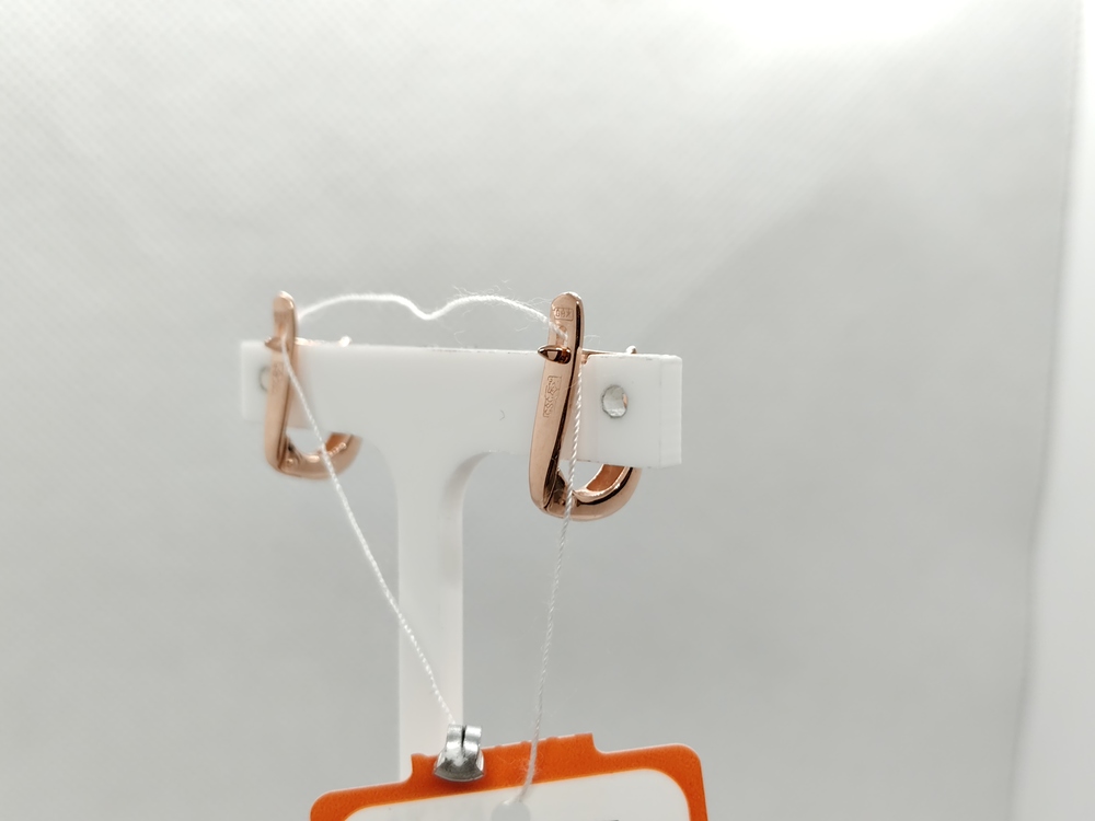 СБКМ585 СЕРЬГИ БЕЗ КАМНЯ (Au 585)