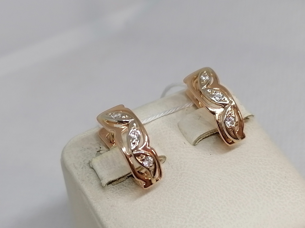 СКМИ585 СЕРЬГИ С КАМНЯМИ (Au 585)