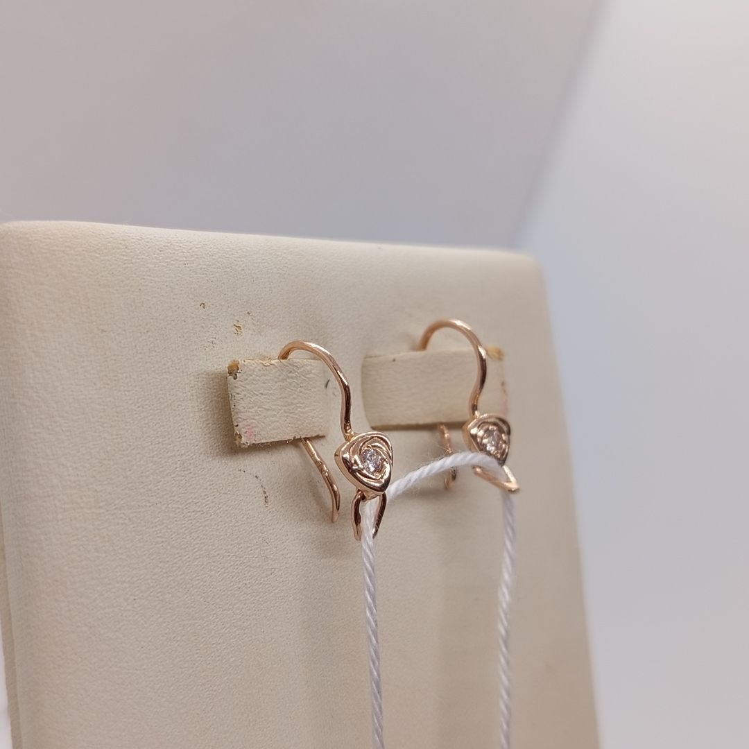 СЕРЬГИ С КАМНЕМ (Au 585)