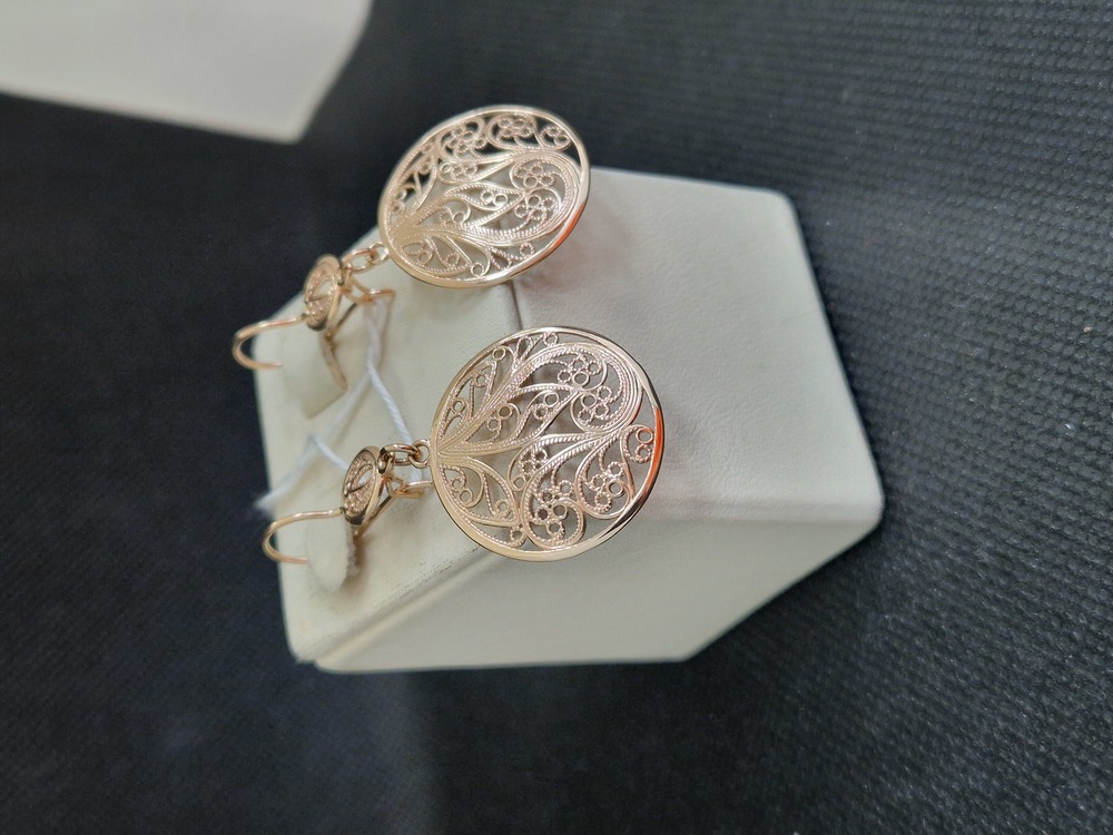 СБКМ585 СЕРЬГИ БЕЗ КАМНЯ (Au 585)