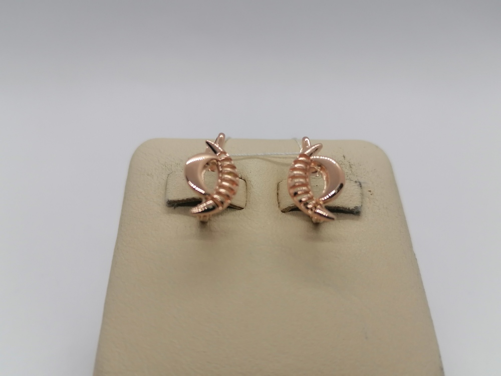 СБКМ585 СЕРЬГИ БЕЗ КАМНЯ (Au 585)