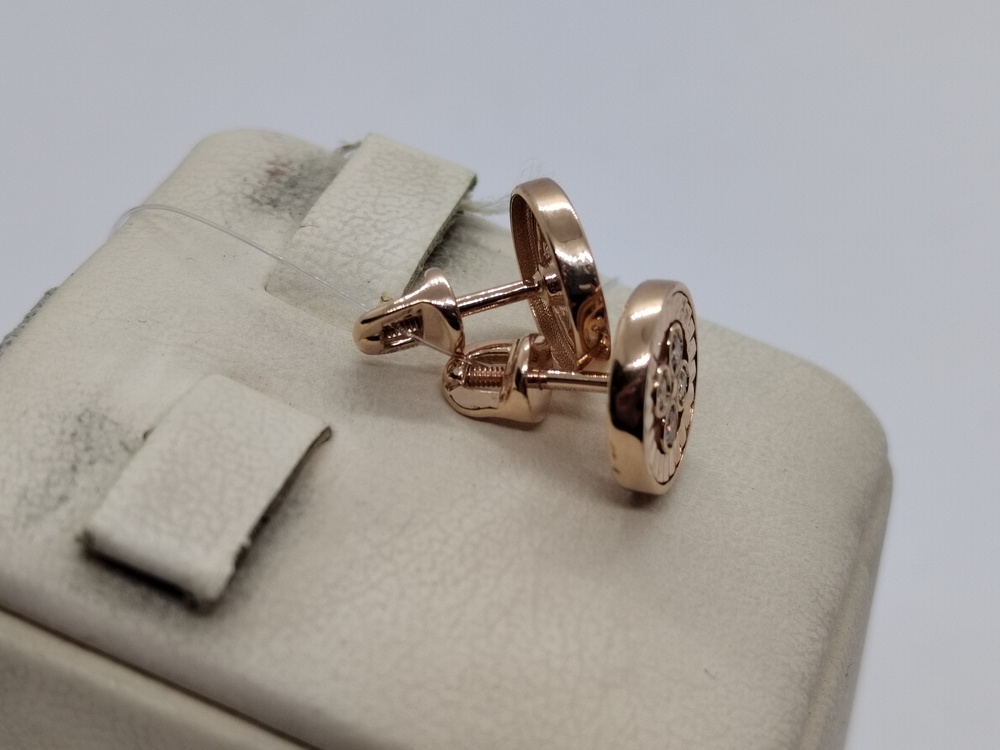 СЕРЬГИ ПУСЕТЫ с камнями (Au 585)