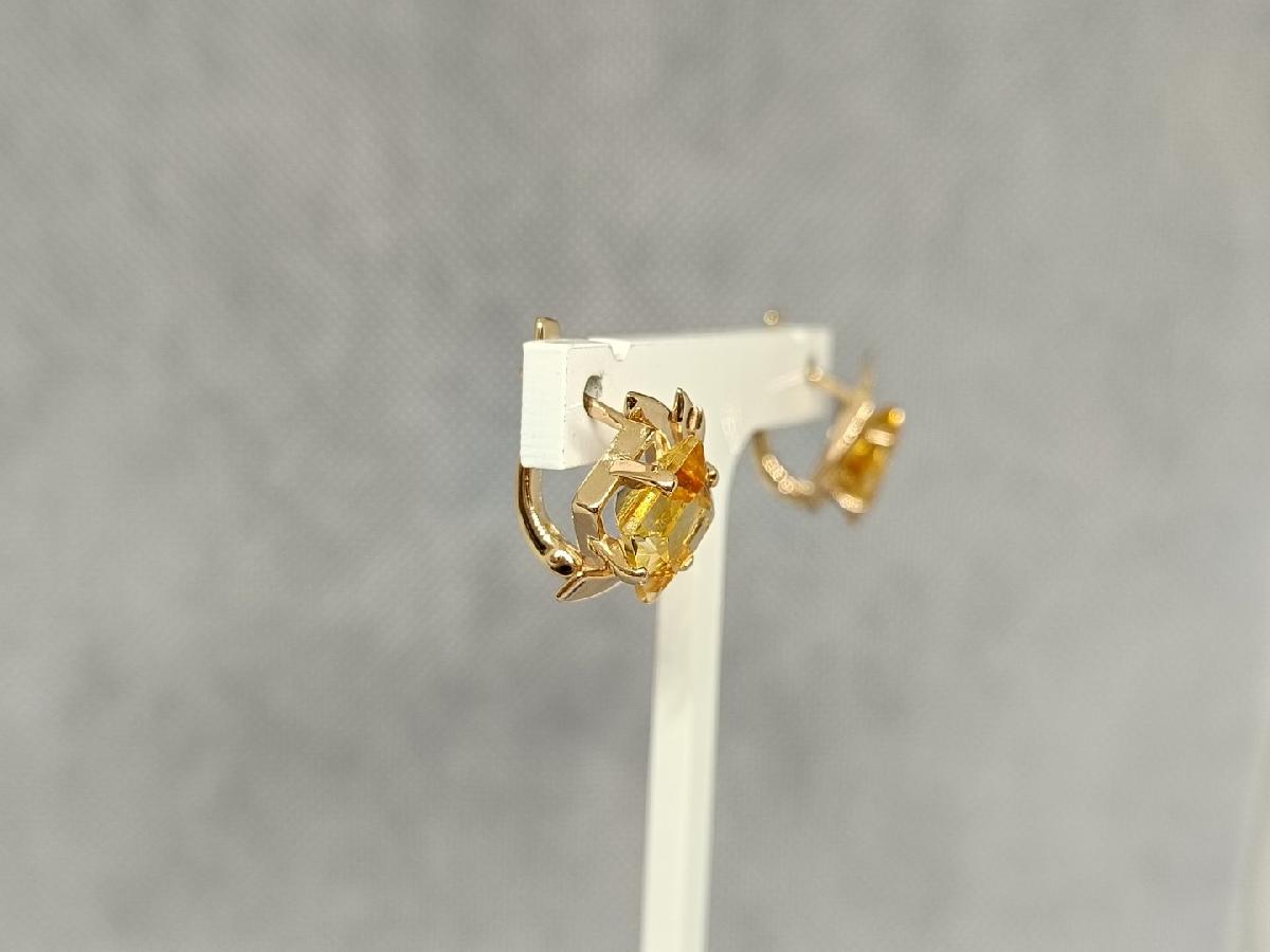 СЕРЬГИ С КАМНЕМ (Au 585)