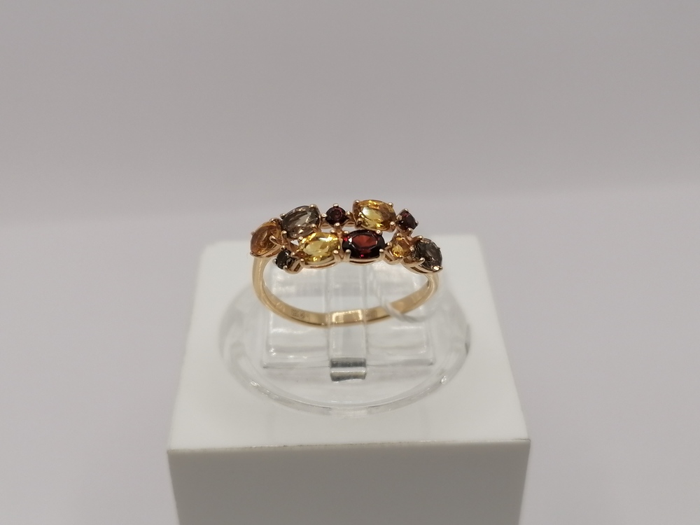 КОЛЬЦО С КАМНЯМИ (Au 585)