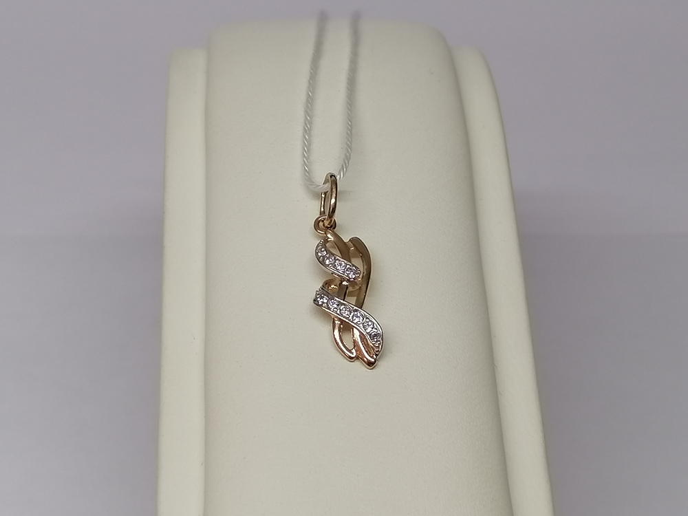 ПОДКМИ585 ПОДВЕСКА С КАМНЯМИ (Au 585)