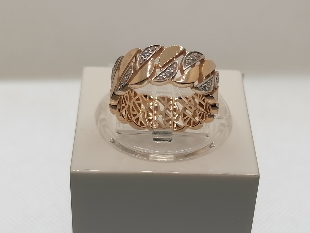 КОЛЬЦО С КАМНЯМИ (Au 585)