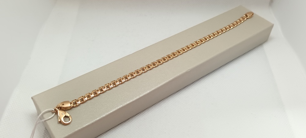 БЛБ585 БРАСЛЕТ ПОЛНОВЕСНЫЙ Бисмарк (Au 585)