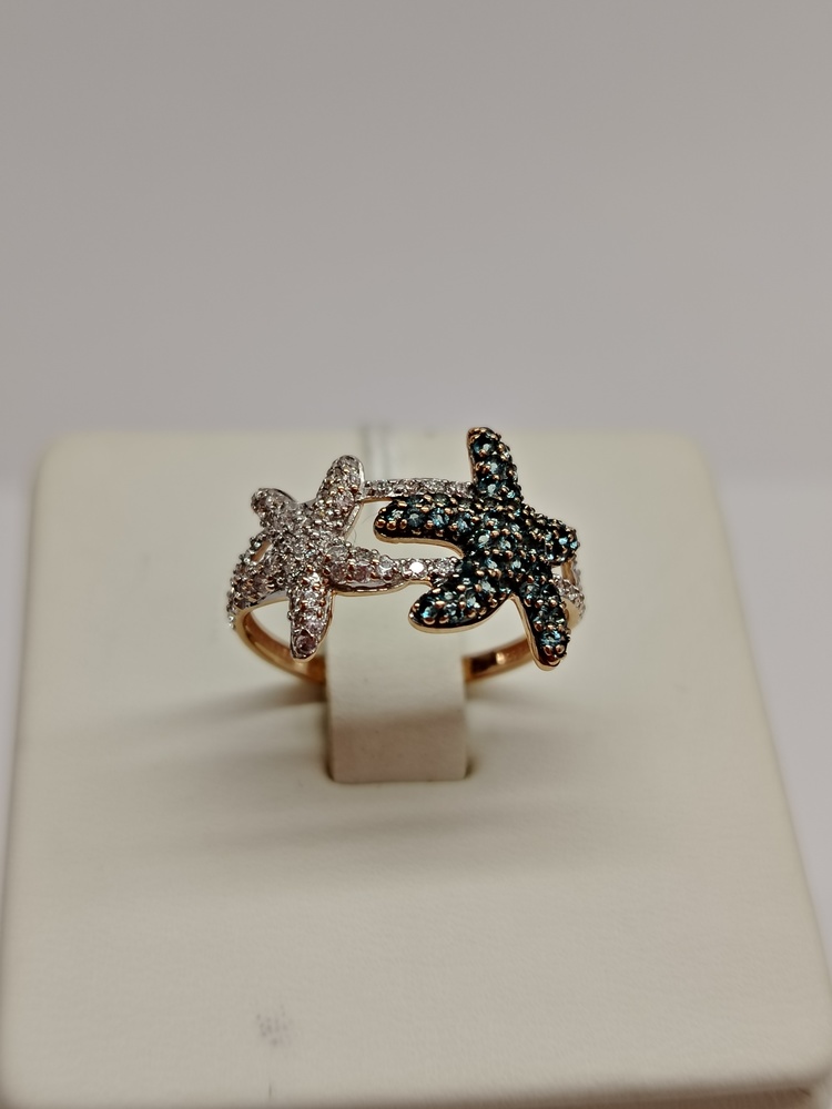 КОЛКМИ585 КОЛЬЦО С КАМНЯМИ (Au 585)