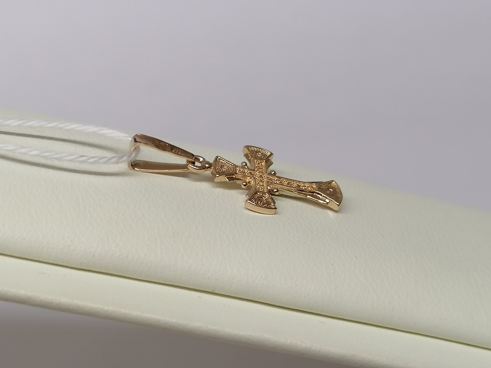 ПОДККИ585 ПОДВЕСКА КРЕСТ С КАМНЯМИ (Au 585)