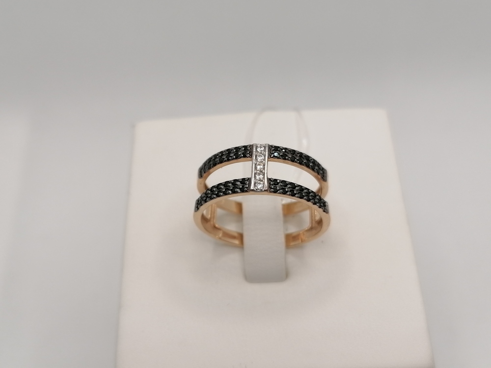 КОЛЬЦО С КАМНЯМИ (Au 585)