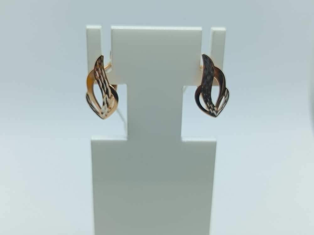 СБКМ585 СЕРЬГИ БЕЗ КАМНЯ (Au 585)