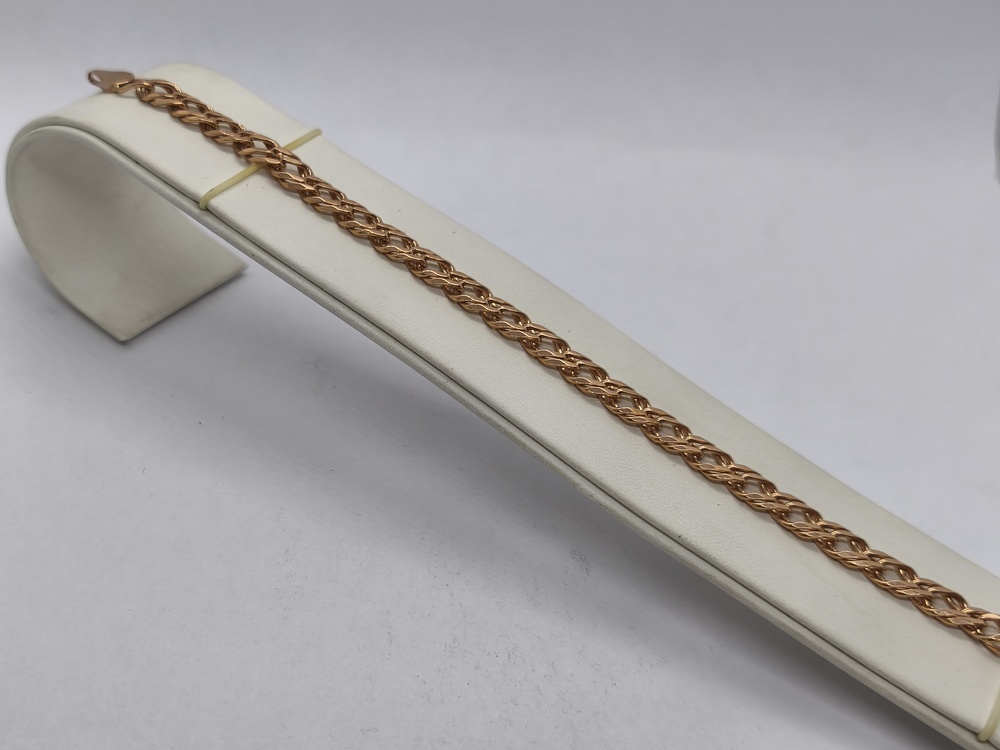 БРАСЛЕТ ПОЛНОВЕСНЫЙ Ромб двойной Au 585