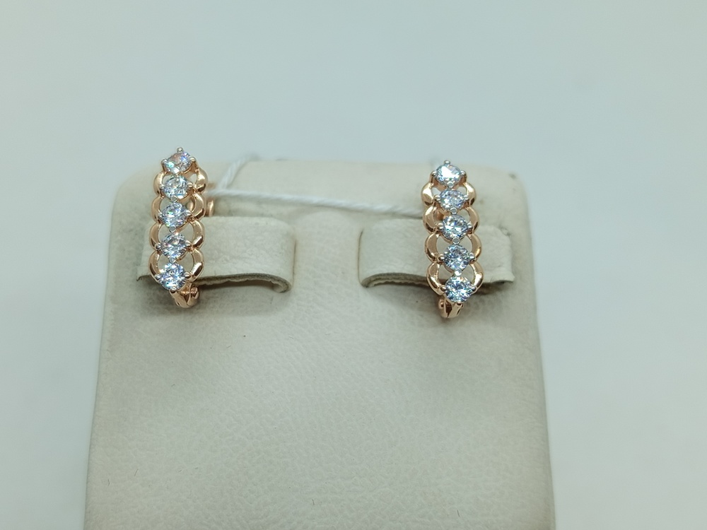 СКМИ585 СЕРЬГИ С КАМНЯМИ (Au 585)