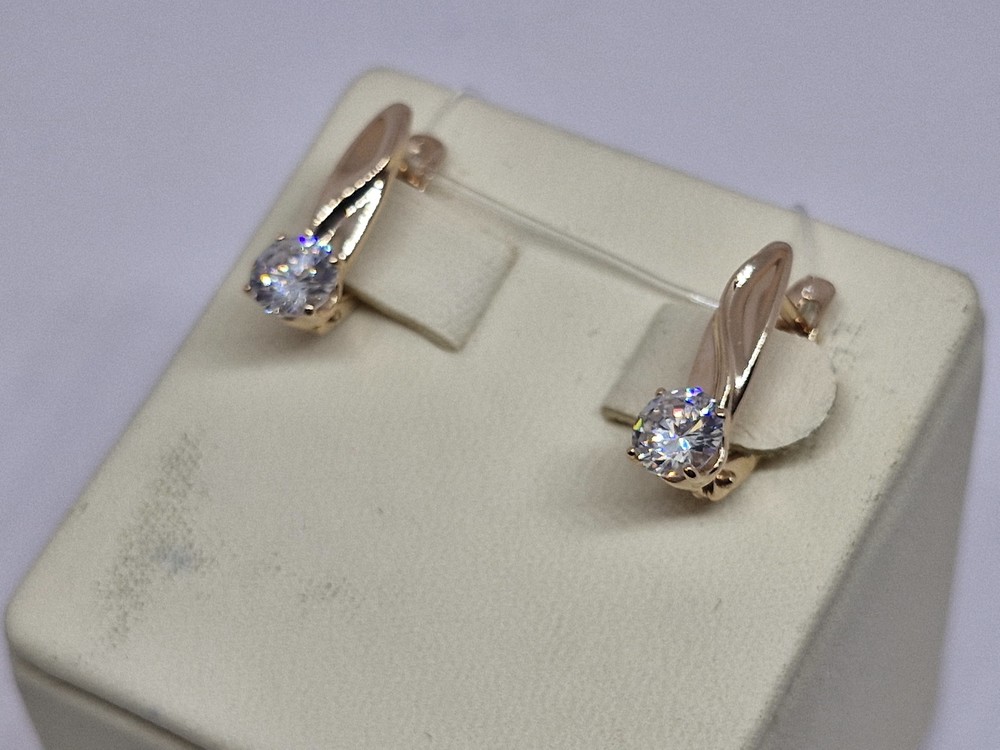 СЕРЬГИ С КАМНЕМ (Au 585)