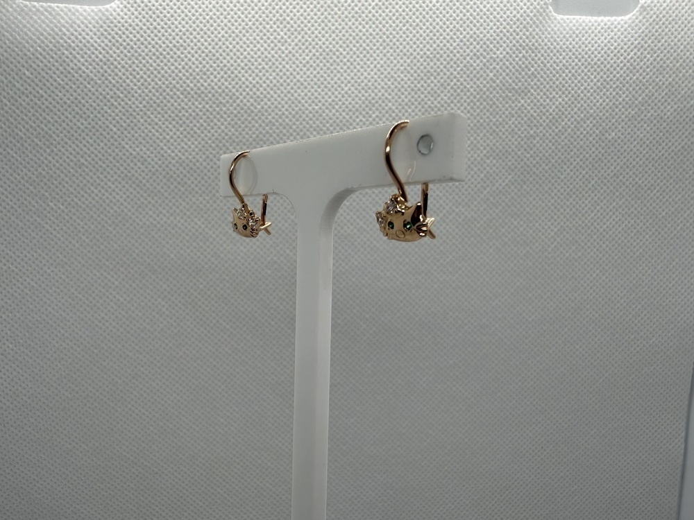 СКМИ585 СЕРЬГИ С КАМНЯМИ (Au 585)