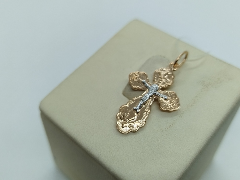 ПОДВЕСКА КРЕСТ без камня (Au 585)